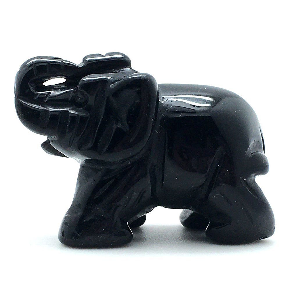 Thumbnail: Black Obsidian Elephant • Mexico • 47.2 grams ~ 52x24x36mm