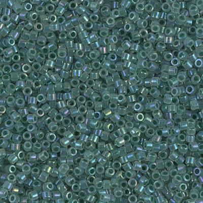 DB1768 Forest Green-Lined Opal AB Delica 11/0 Seed Beads | SmokyMountainBeads.com