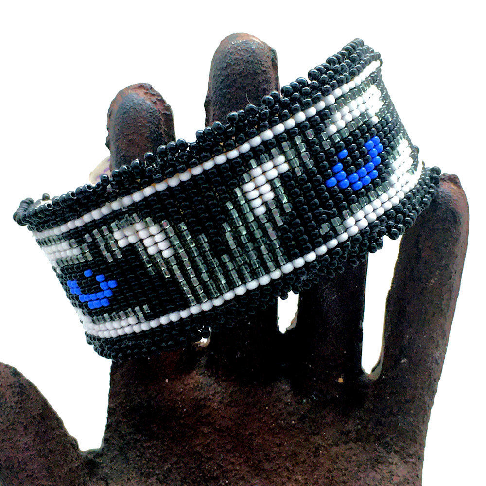 Wolf Weaved Cuff Bracelet •  S8BR025 | SmokyMountainBeads.com