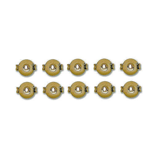 Thumbnail: 4ER-N-04-70AGP • Butterfly Ear Nuts • Antique Gold • 4.5mm | SmokyMountainBeads.com