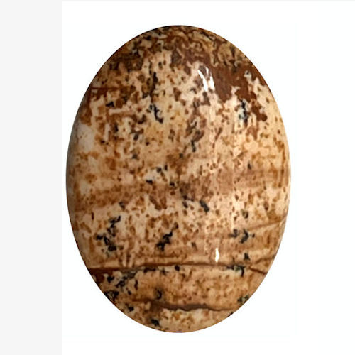 55100JP-69-25186 • Picture Jasper Oval Cabochon • 25x18x6mm | SmokyMountainBeads.com