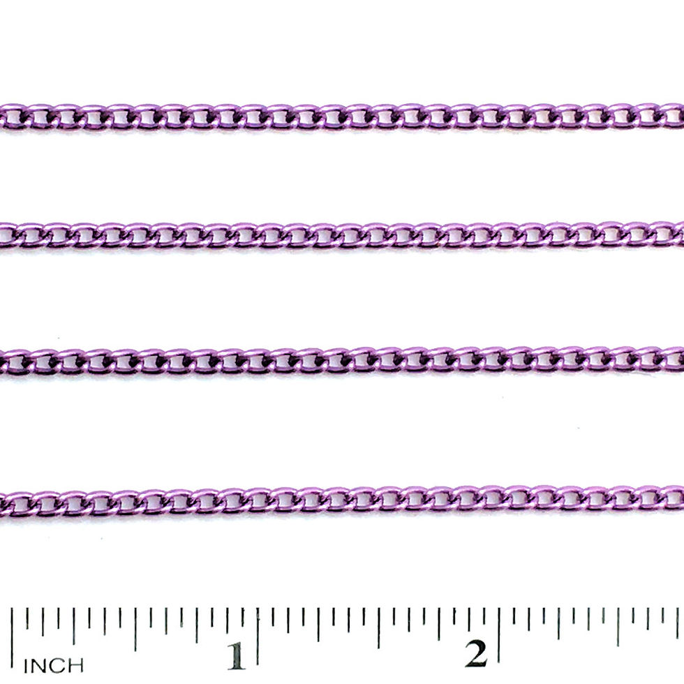 Thumbnail: Curb Chain • Lavender • 4x2.7x0.7mm • Aluminum • 36-CB-42707-70LV | SmokyMountainBeads.com