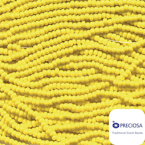 6-83110-HANK • Opaque Yellow • 6/0 Czech Seed Beads | SmokyMountainBeads.com