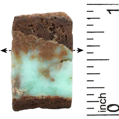 Chrysocolla Cuprite Top-Drilled Slab • 18x28x7mm • 189100CHC-6-9 | SmokyMountainBeads.com
