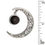Thumbnail: KC-HM-EE-3042 • Crescent Evil Eye Key Chain | SmokyMountainBeads.com