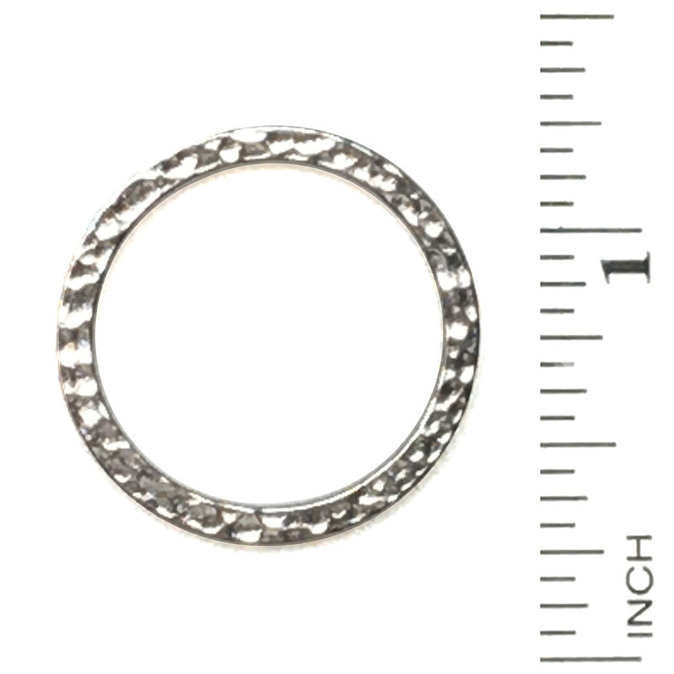Hammered Ring Link • 19mm • 94-3087-61 | SmokyMountainBeads.com