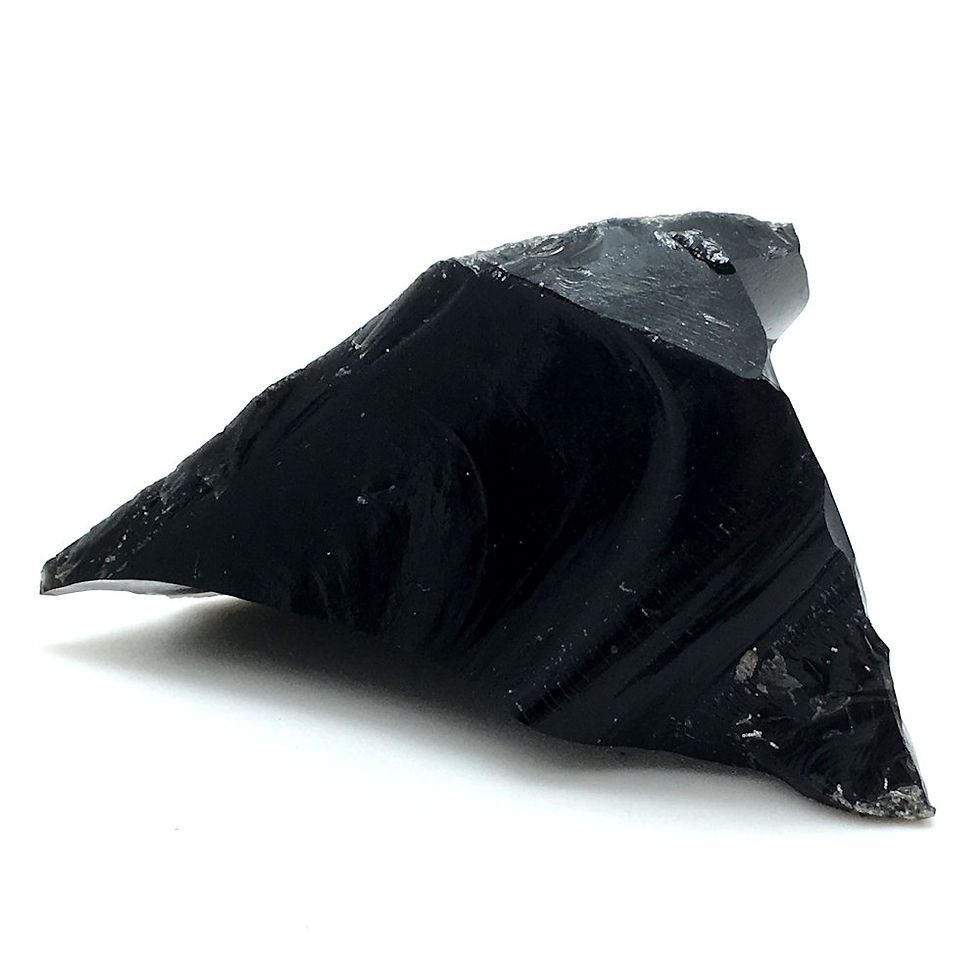 Thumbnail: Black Obsidian Rough • 105.9 grams ~ 75x70x60mm • 90100oBB-105-9 | SmokyMountainBeads.com