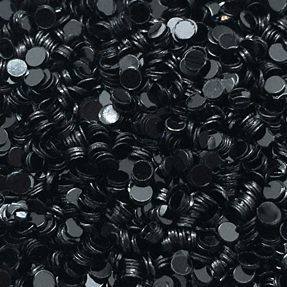 Confetti Glitter • Black • GLITTER-CONFETTI-BLK | SmokyMountainBeads.com