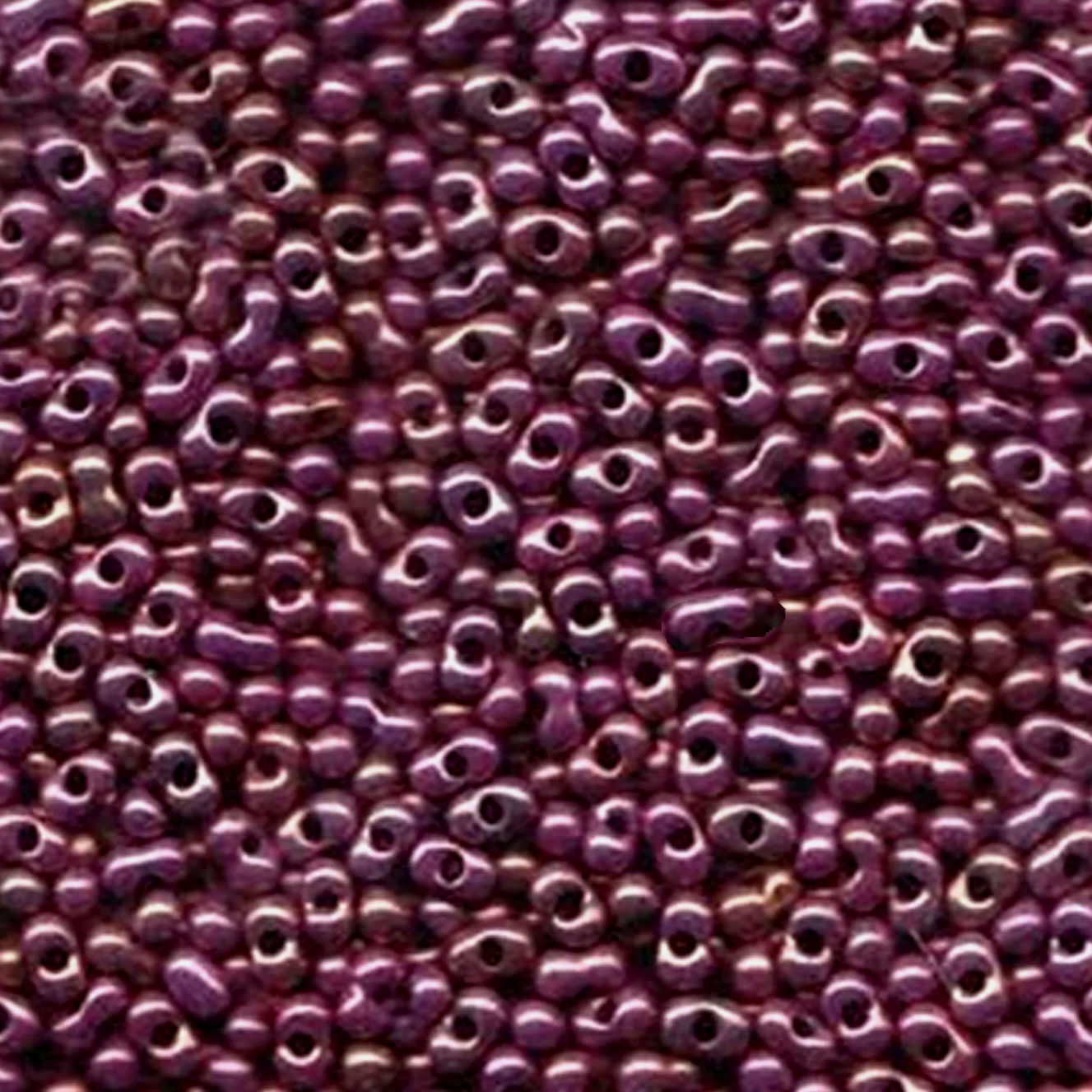 P24-4009 • Gold- Luster Purple • 2x4mm Matsuno Peanut Beads Seed Beads | smokymountainbeads.com