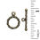 Thumbnail: 44TOG-7047-1513-21 • Toggle Clasp • Twisted Round • 15x13mm • Antiqued Brass-Plated | Smoky Mountain Beads