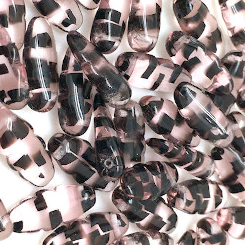 Thumbnail: 41-613SR-78126 • Daggers-Serrated • Rosaline Tortoise • 6x13mm | smokymountainbeads