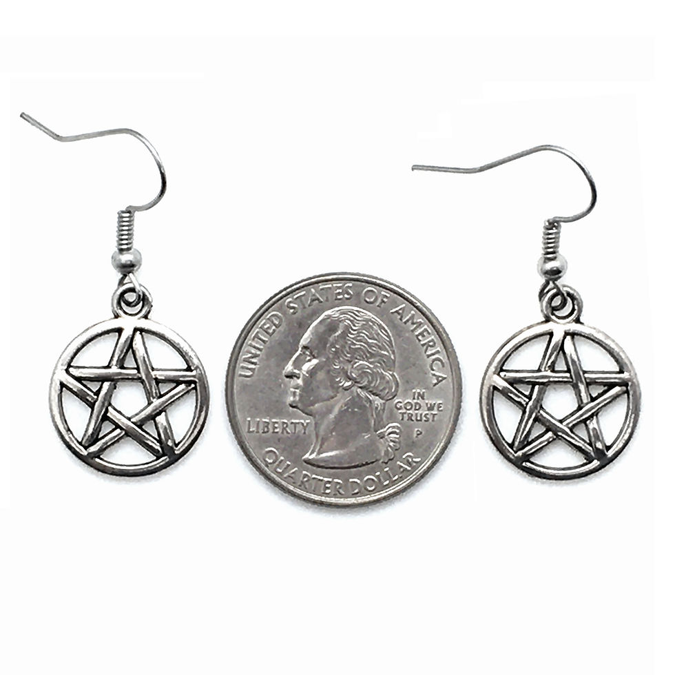 Thumbnail: Pentacle Earrings • ERHW-2016-12-PTC | SmokyMountainBeads.com