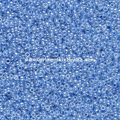 15-430E • Opaque Light Sapphire Luster • 15/0 Matsuno Seed Beads | SmokyMountainBeads.com