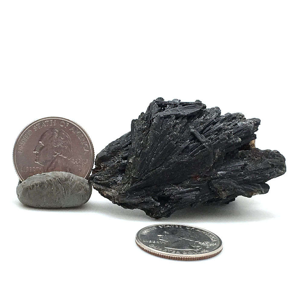 Thumbnail: 90100KYBBF Black Kyanite Fan 51.1 grams ~ 59x42x28mm