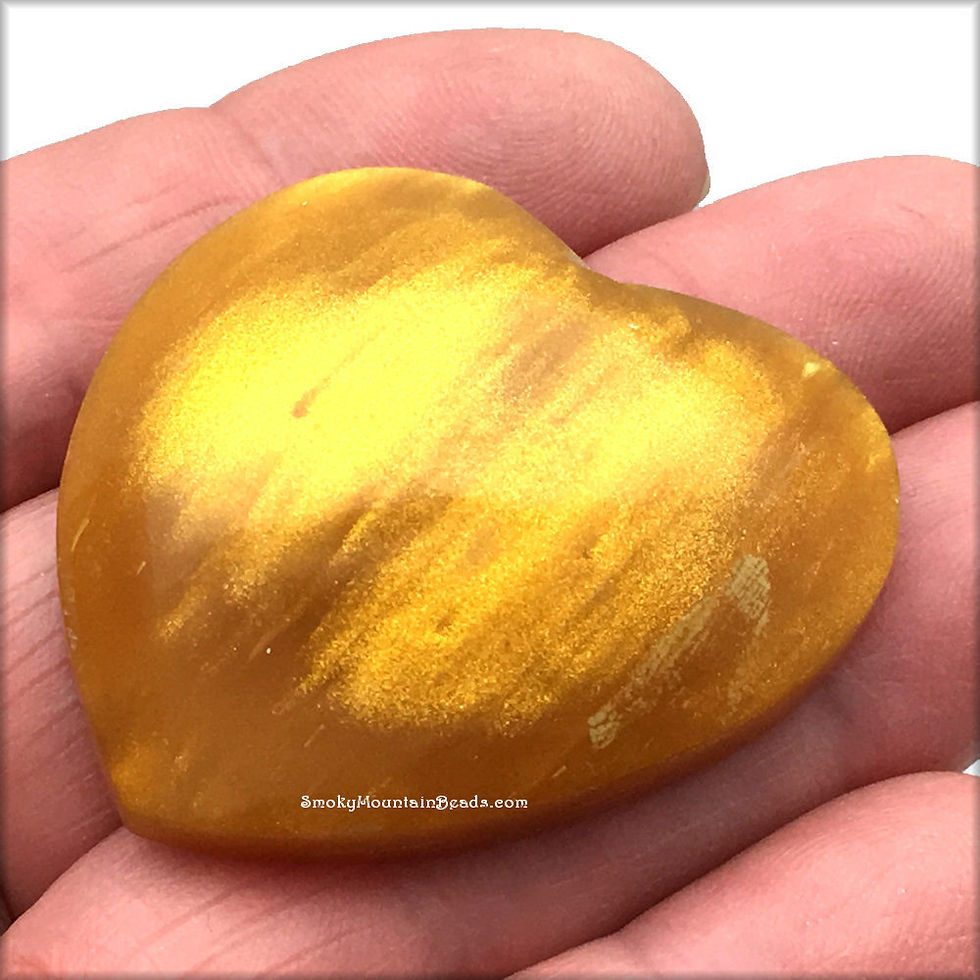 Thumbnail: 55BLR-95-3837 • Bowlerite Heart Cabochon • 38x37mm | SmokyMountainBeads.com