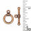 Thumbnail: 44TOG-70-151120-18 • Toggle Clasp • Round • 15x11mm • Antiqued Copper-Plated | Smoky Mountain Beads