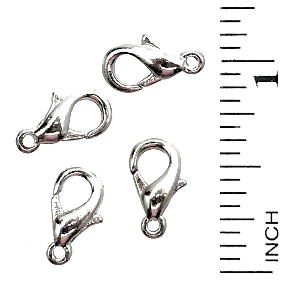 Lobster Clasps • Stainless Steel • Silver • 12x7mm • 44LOB-304V-1207L-11 | SmokyMountainBeads.com