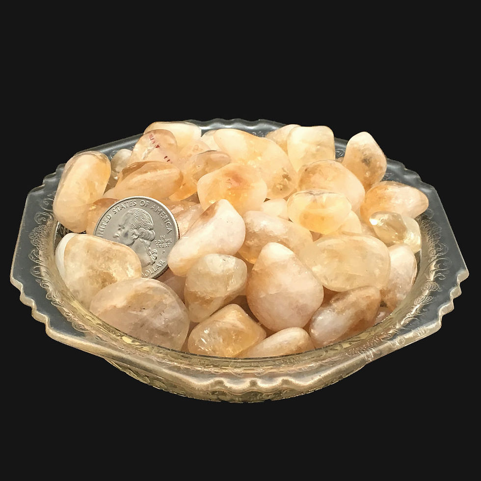 Thumbnail: 50002CTR • Citrine Tumbled • Small | SmokyMountainBeads.com