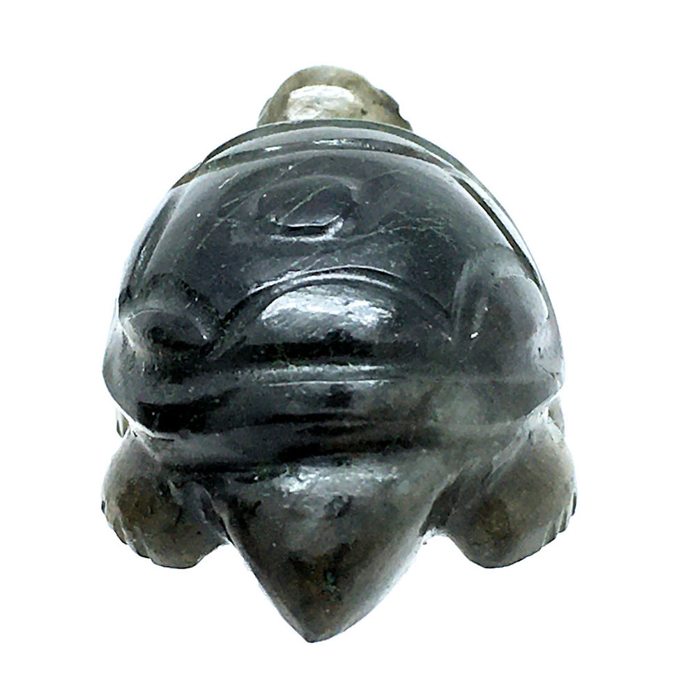 Thumbnail: Labradorite Turtle • 26.9 grams ~ 48x26x19mm • 87100TUR-LAB-26-9| SmokyMountainBeads.com