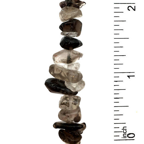 Smoky Quartz Chip Strand • NE-50000SMQ-35 • | SmokyMountainBeads.com
