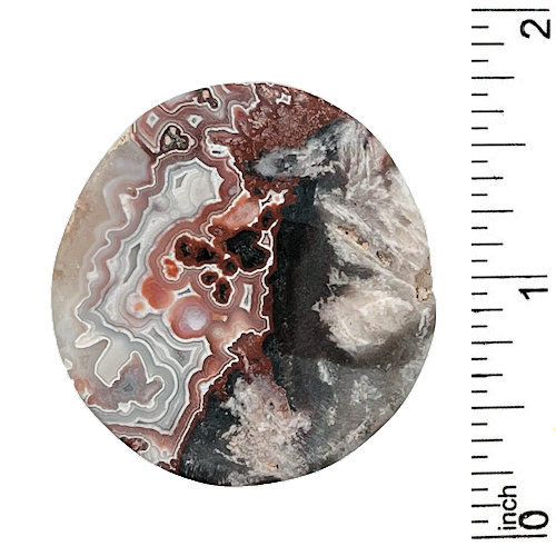 55100LLA-94-37358 • Laguna Crazy Lace Agate Cabochon • 37x35x8mm | SmokyMountainBeads.com