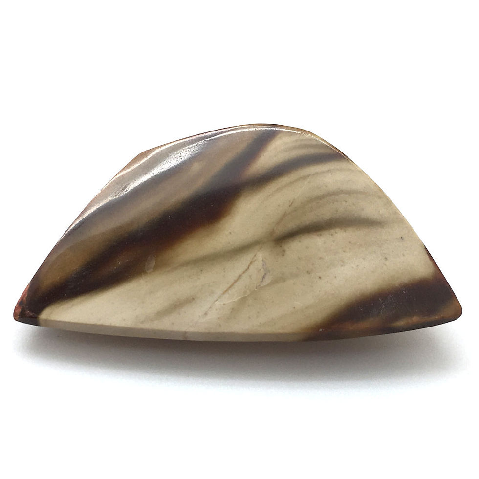 Thumbnail: Polychrome Desert Jasper Half-Moon Cabochon • 55100PCJ-15-3 | SmokyMountainBeads.com