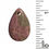 Thumbnail: 56RDN-77-2315 (1) Rhodonite Teardrop Focal • 23x15mm | SmokyMountainBeads.com