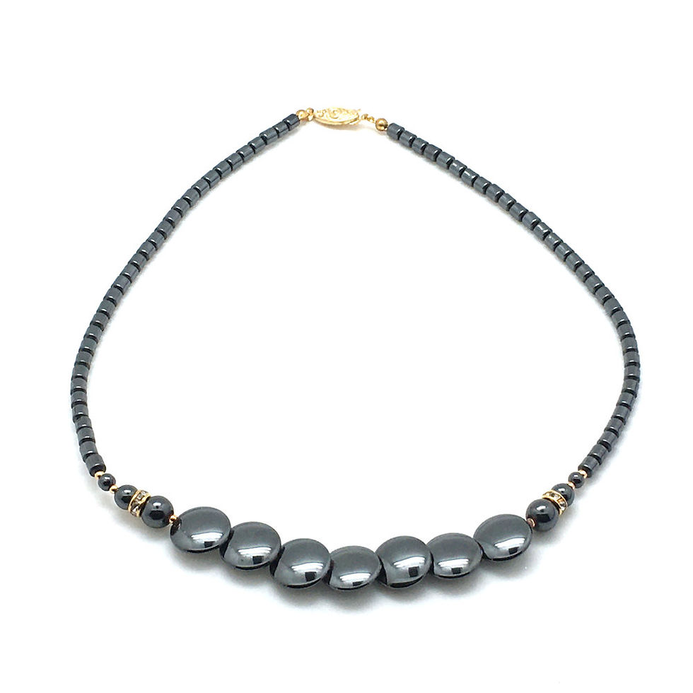 Thumbnail: Hematite Coin Necklace Kit NEK-20100HMT-COIN | smokymountainbeads