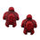 Thumbnail: Magnesite Sea Turtle Beads • 18x15mm • 187100MA-TUR-RED | SmokyMountainBeads.com