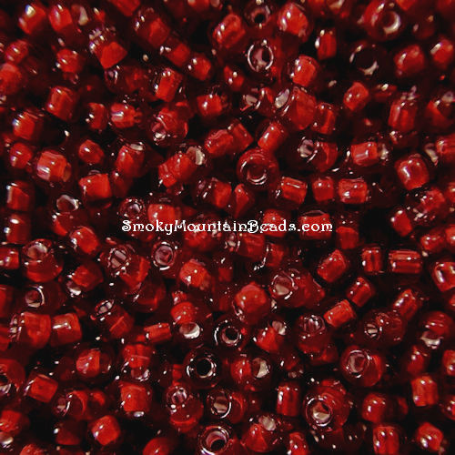 11-327 • White-Lined Ruby • 11/0 Matsuno Seed Beads | SmokyMountainBeads.com