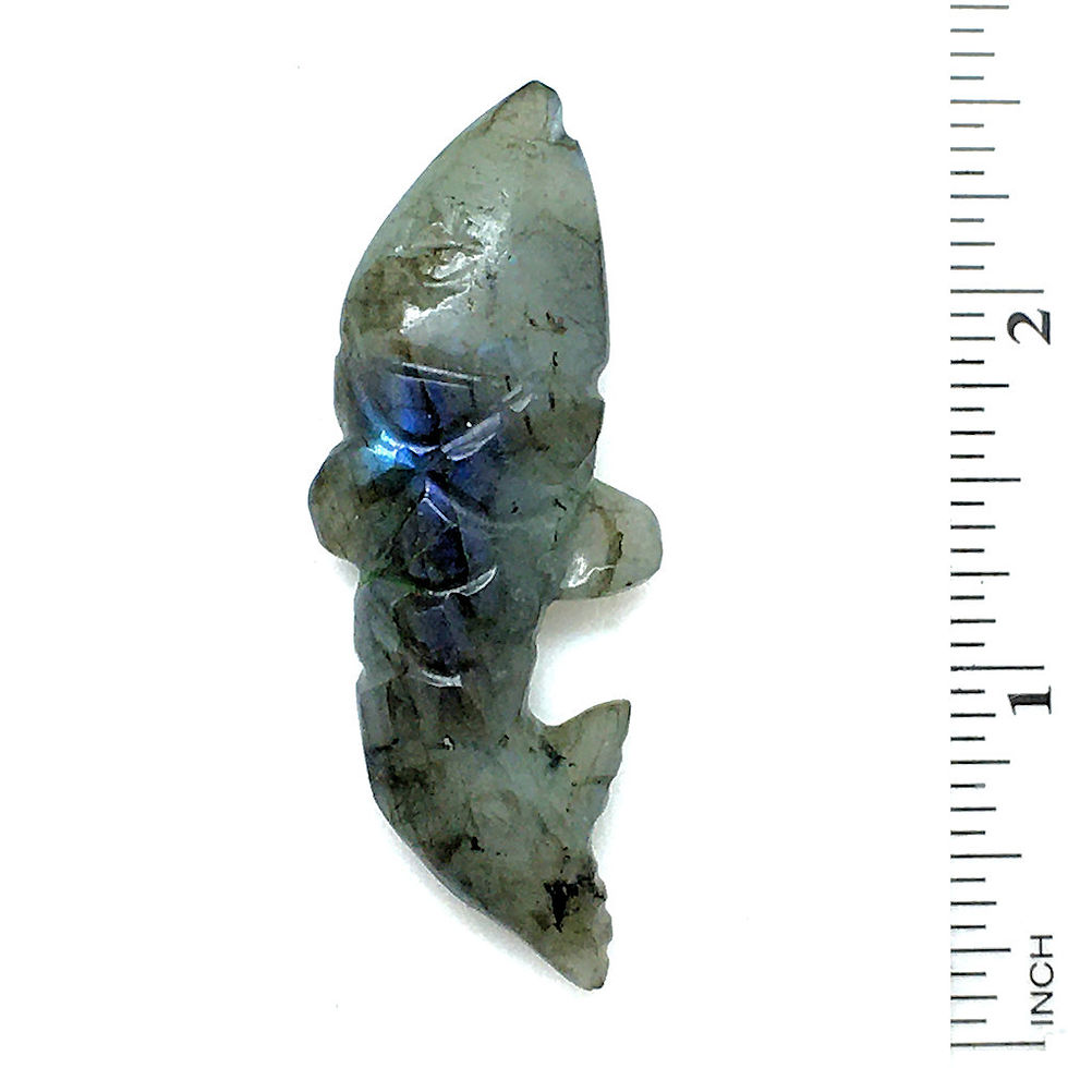 Thumbnail: Labradorite Fish • 16.2 grams ~ 60x12x23mm • 87100FISH-LAB-16-2 | SmokyMountainBeads.com