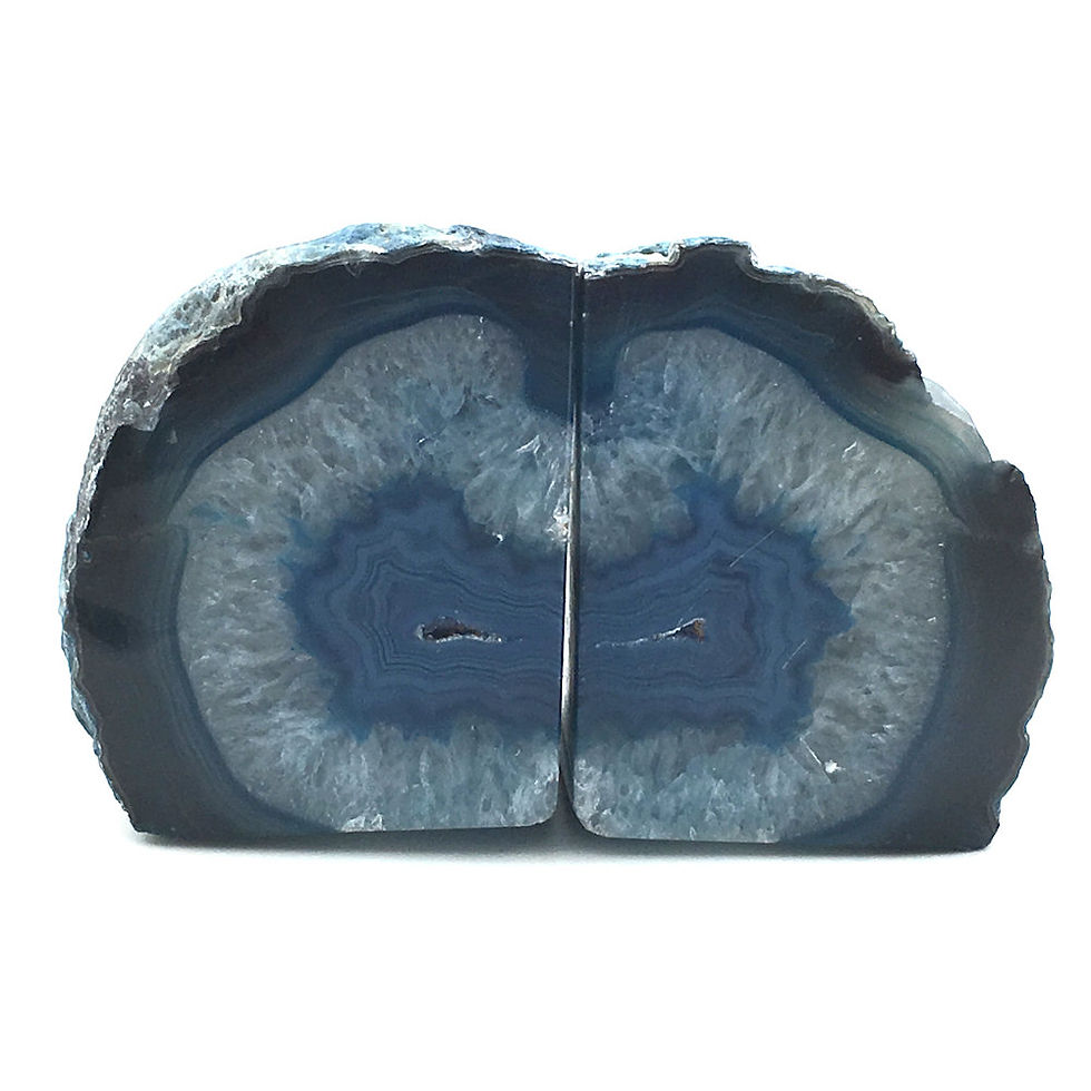 928800AG • Agate Geode Bookend Pair | SmokyMountainBeads.com