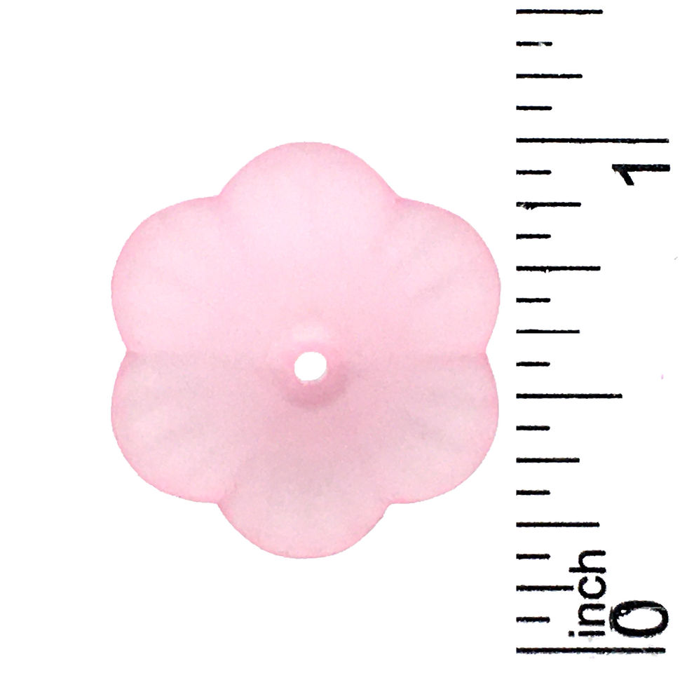 Thumbnail: Acrylic 6-Petal Flower • 21x21mm • 137100ACR-2121FLR6PNK | SmokyMountainBeads.com