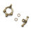 Thumbnail: 44TOG-7077-2115-21 • Round with Teardrops Toggle Clasp • 21x15mm • Antiqued Brass-Plated | Smoky Mountain Beads