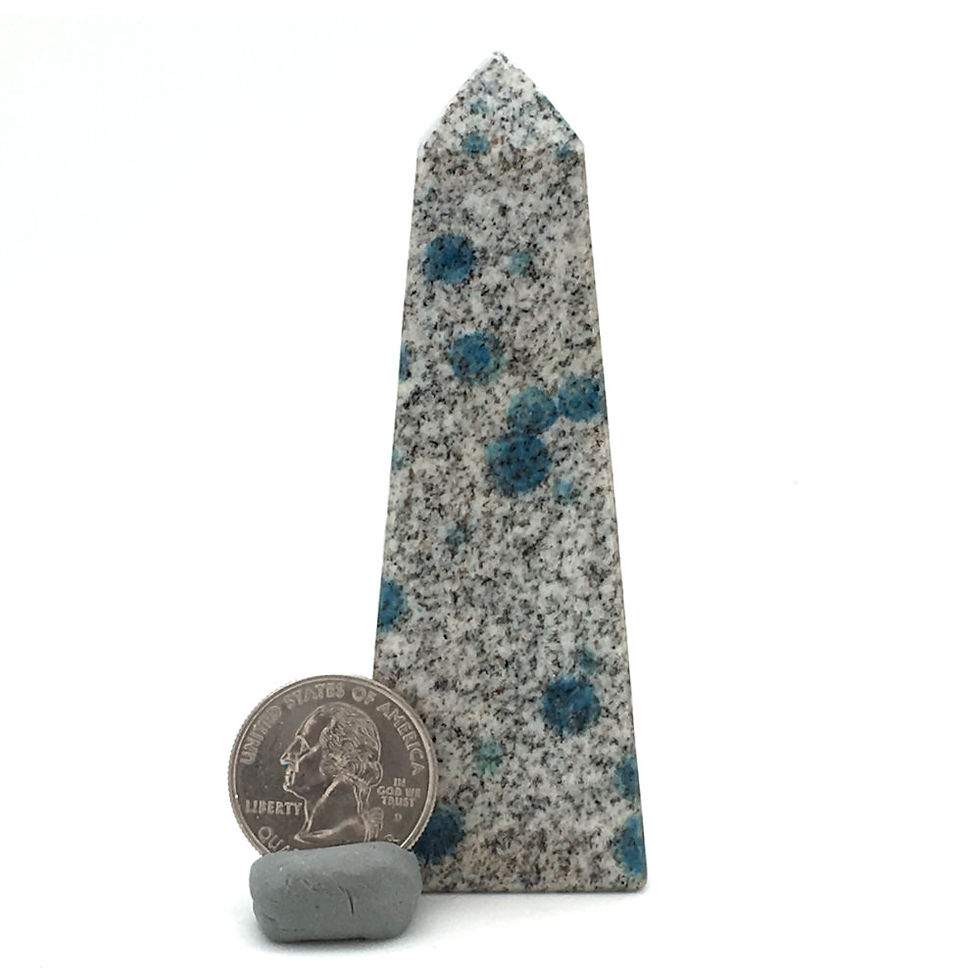 Thumbnail: K2 Granite Azurite Obelisk • Pakistan • 170.5 grams ~ 98x34x35mm