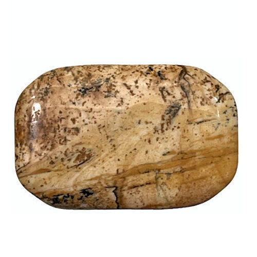 55100JP-30-35238RC • Picture Jasper Rectangle Cabochon • 35x23x8mm | SmokyMountainBeads.com