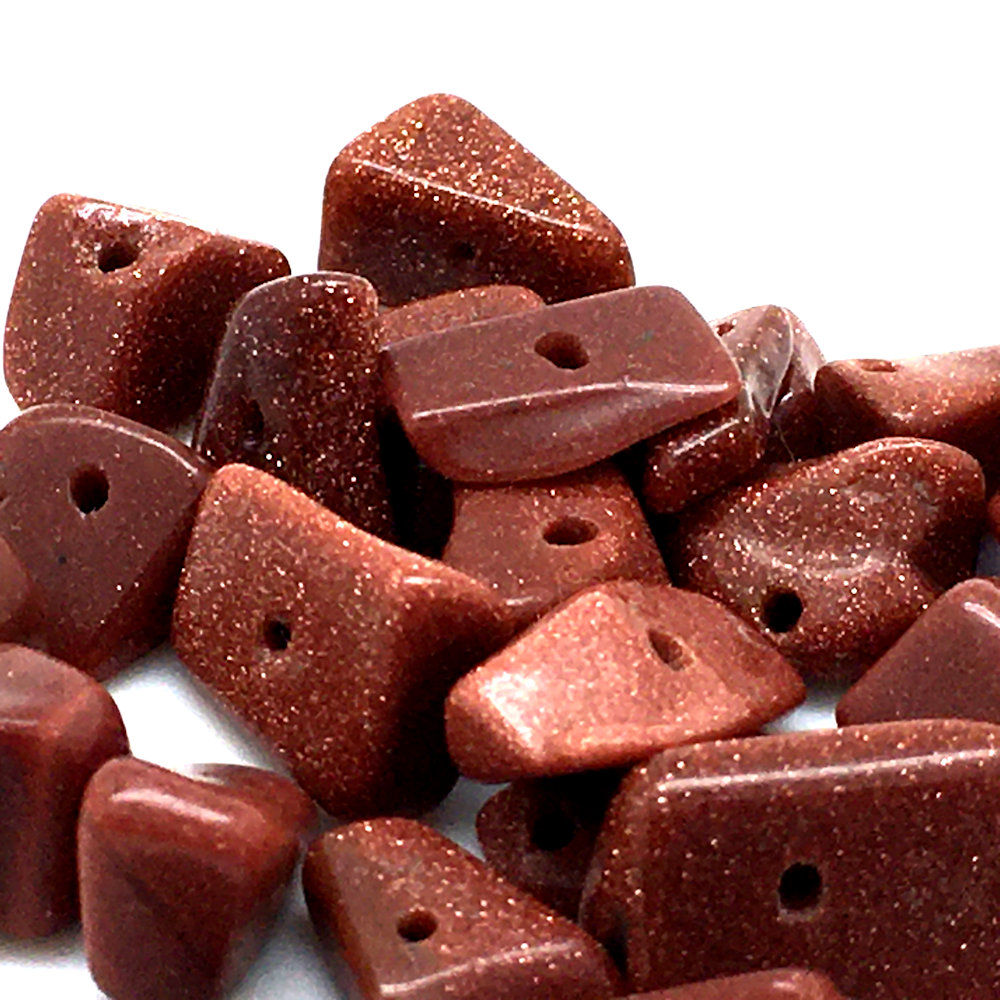 Brown Goldstone Chip Beads • Small-Medium • 10 grams • 150000GS-SMBR | SmokyMountainBeads.com