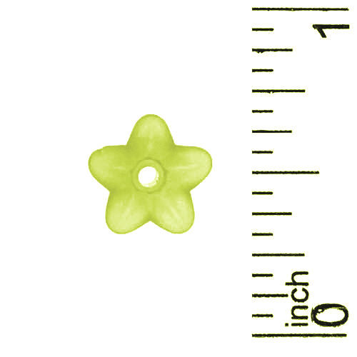 Thumbnail: Acrylic Mini Stellate Star Flower • 10x10mm • 137100ACR-1010STARGRN | SmokyMountainBeads.com
