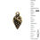 Thumbnail: Grapes Charm • 15x8mm • 94-2188-26 | SmokyMountainBeads.com