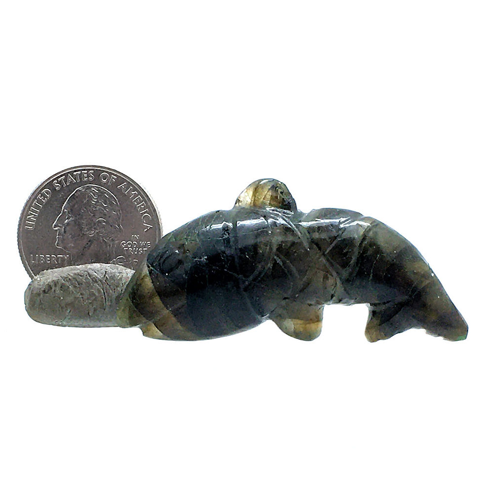 Thumbnail: Labradorite Fish • 21.4 grams ~ 56x14x26mm • 87100FISH-LAB-21-4 | SmokyMountainBeads.com