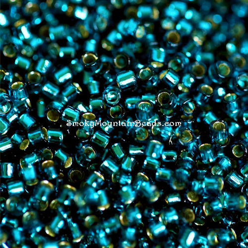 11-27BD-T • Silver-Lined Teal • 11/0 TOHO Seed Beads | SmokyMountainBeads.com