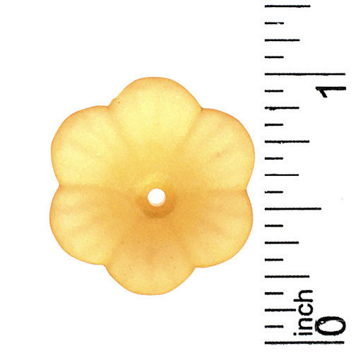 Thumbnail: Acrylic 6-Petal Flower • 21x21mm • 137100ACR-2121FLR6ORG | SmokyMountainBeads.com