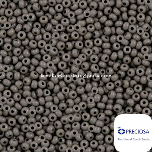 11-43020 • Opaque Grey • 11/0 Czech Seed Beads | SmokyMountainBeads.com