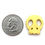 Thumbnail: Magnesite Skull Bead • Yellow • 23x21x4mm (1) • SKULL23-YL | SmokyMountainBeads.com