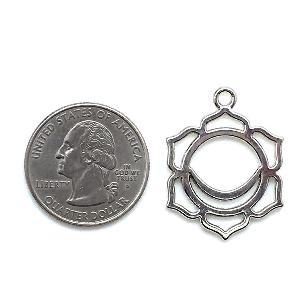 Thumbnail: Third Eye ~ Anja (I Feel) Charm • 31x26mm • 26100MTL-34006-12 | Smoky Mountain Beads