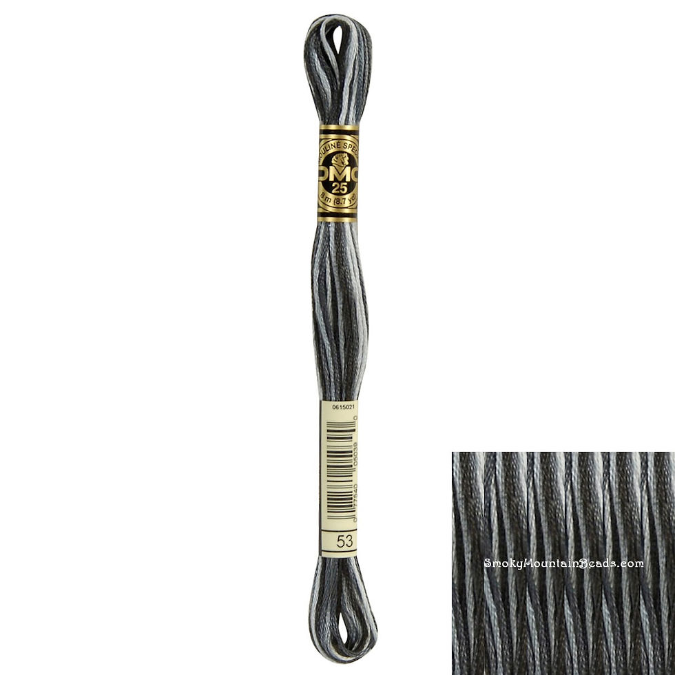 53 • Steel Gray Variegated Floss • DMC | SmokyMountainBeads.com