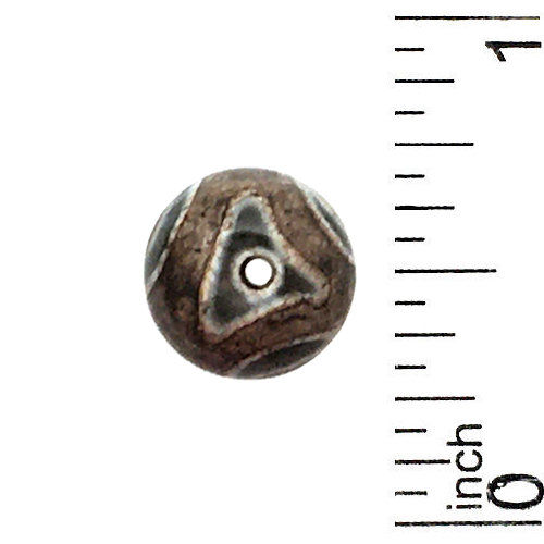 Thumbnail: 170100AGTE-10GRN • Tibetan Agate Dzi Eye Round Beads • 10mm | SmokyMountainBeads.com