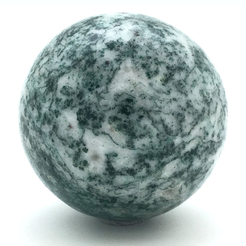 Thumbnail: Tree Agate Sphere • Vugs • Brazil • 153.3 grams ~ 49.3mm 70100ATR