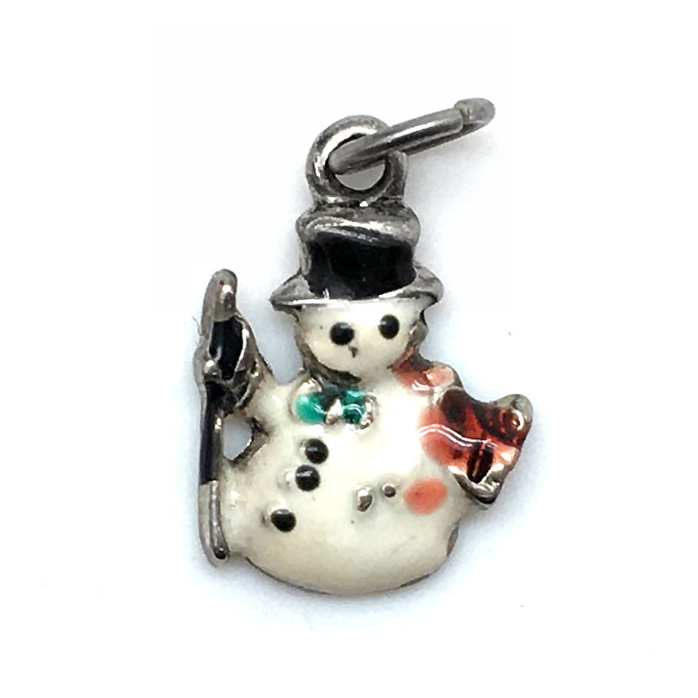 Snowman with Broom Charm • 20x15mm • 26100MTL-2015XMSN-E12 | SmokyMountainBeads.com