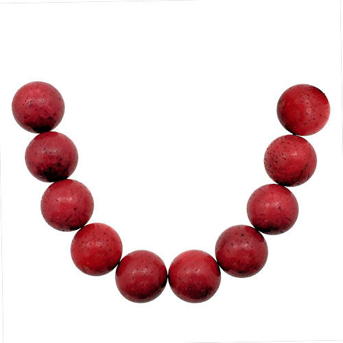 170100Co-S14-RED-10 • Sponge Coral Beads • 14mm | SmokyMountainBeads.com